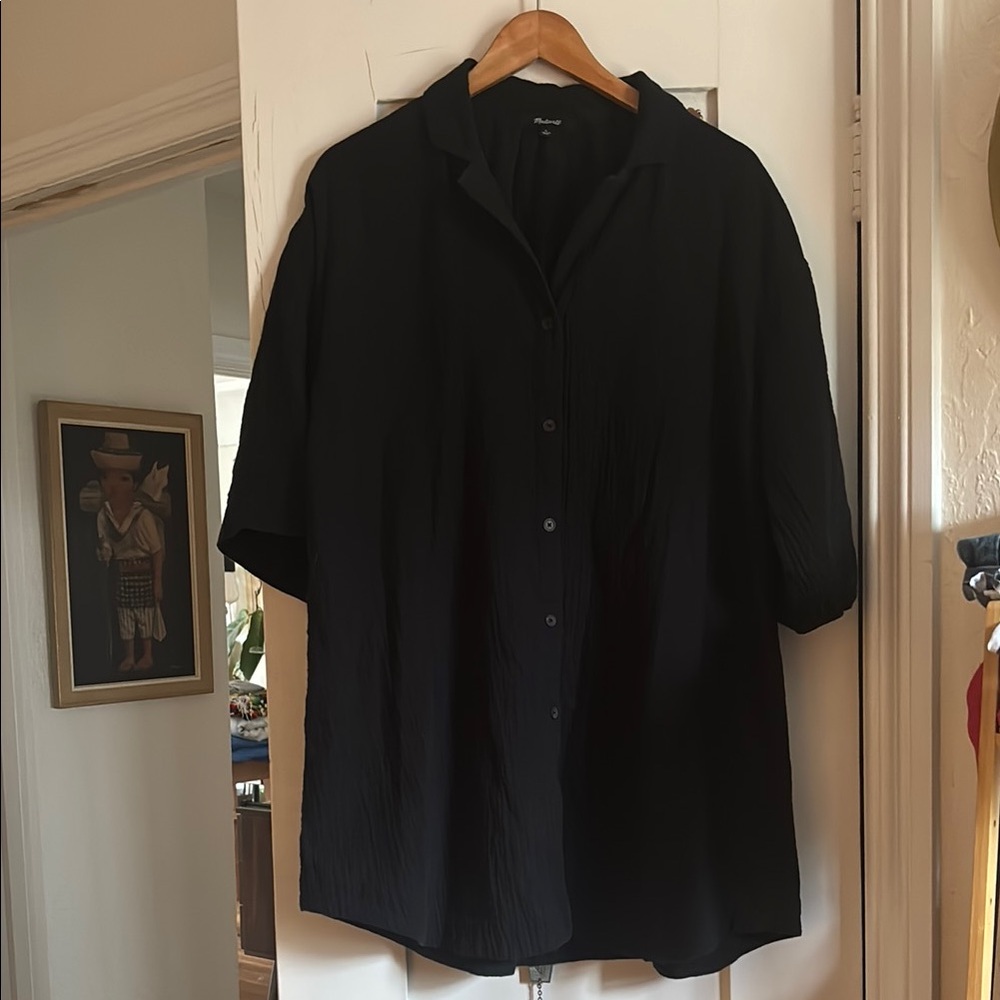 Madewell Black Linen Tunic/Dress